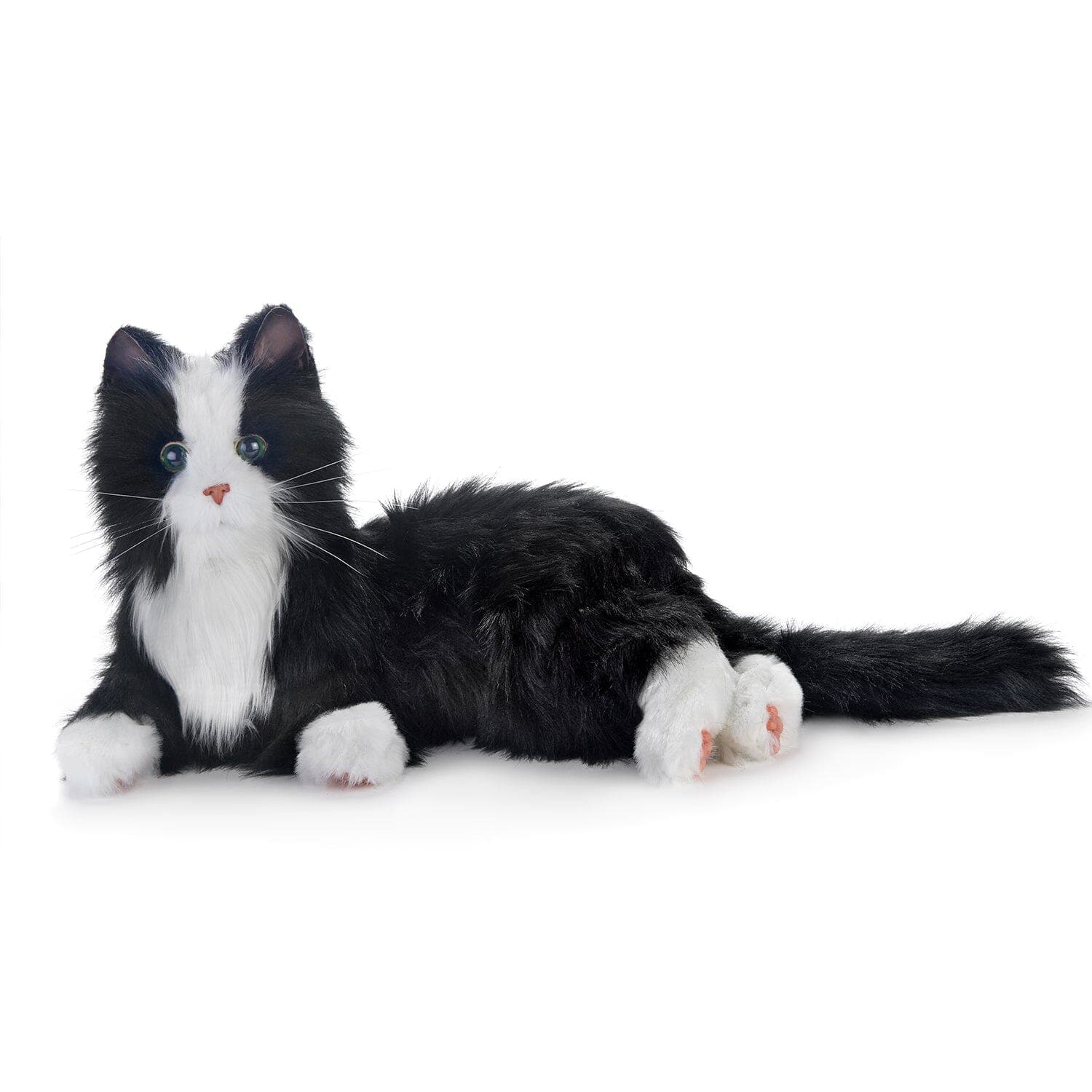 Ageless Innovation Black and White Robotic Cat Companion Pet