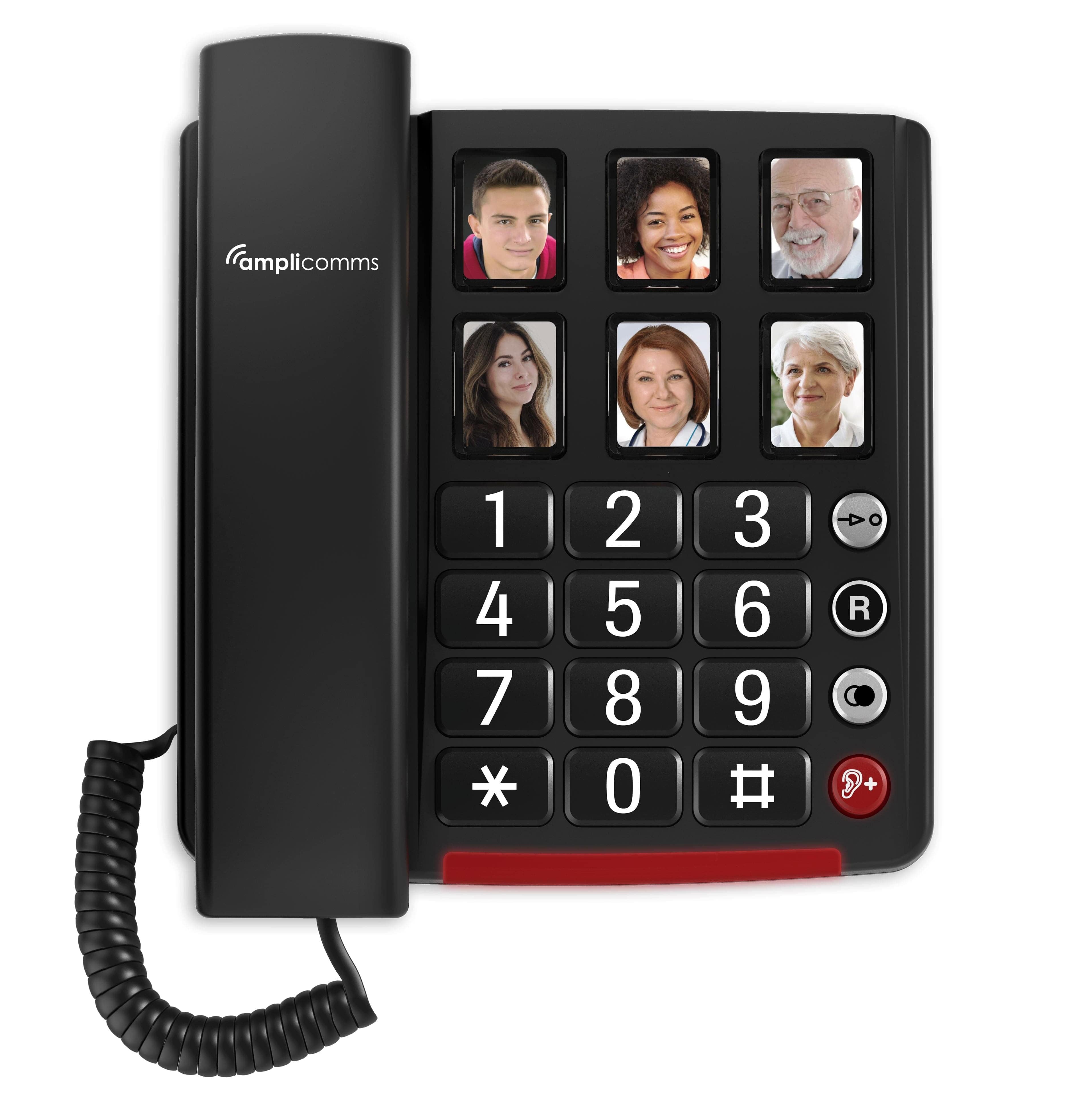 Amplicomms Corded Phones Refurbished- Big Button Extra Loud Telephone