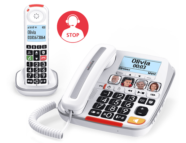 Amplicomms Corded Phones Swissvoice Xtra 3355 Corded Amplified Telephone and Additional Cordless Handset