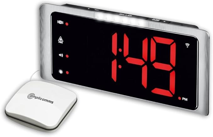 Amplicomms Digital Clock Amplicomms TCL 410 Extra-Loud Alarm Clock with Vibrating Pillow Pad