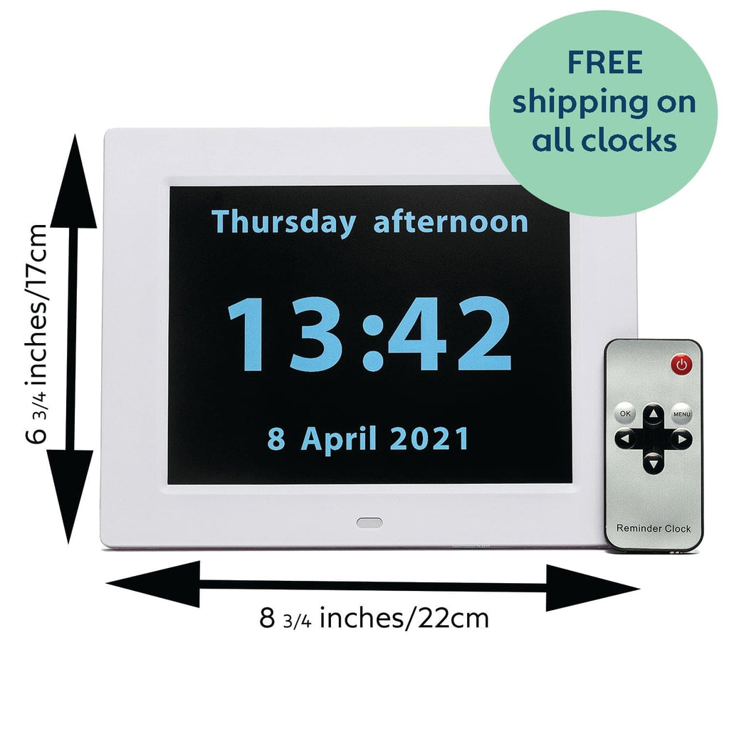 Ravencourt Living Rosebud Reminder Clock in partnership with Alzheimer's Society - VAT Free