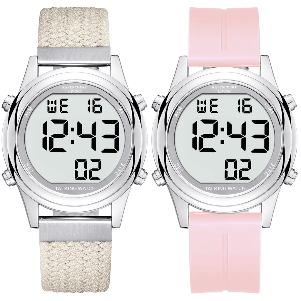 Ravencourt Living Watches Ravencourt Living Atomic Digital Talking Watch with 2 straps