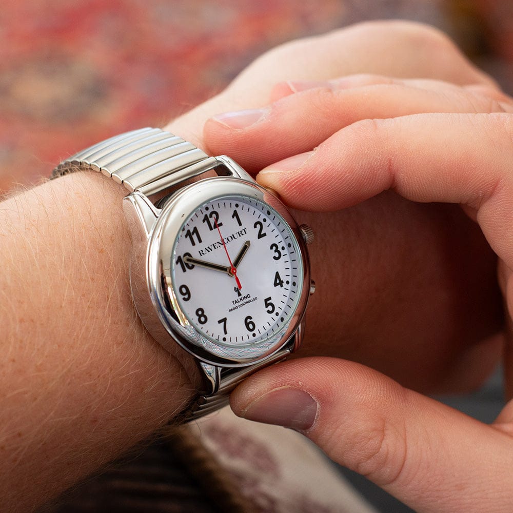 Ravencourt Living Watches Ravencourt Living Radio Controlled Talking Analogue Watch - Expanding Strap