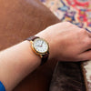 Ravencourt Living Watches Talking Analogue Watch With Gold Case & Brown Strap