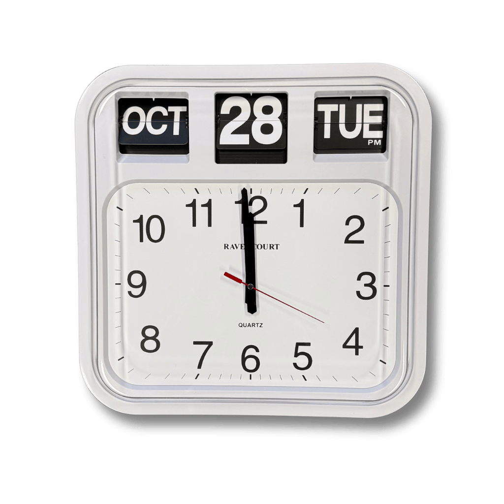 Ravencourt Ravencourt Large Calendar Wall Flip Clock
