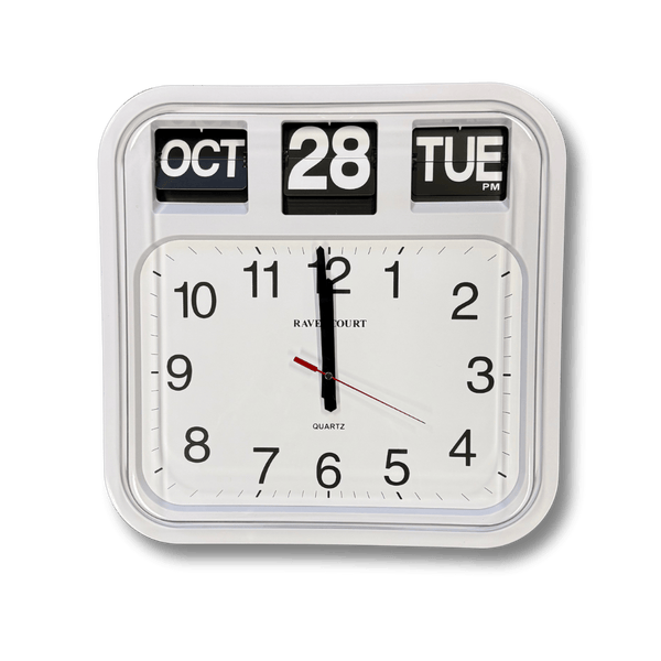 Ravencourt Ravencourt Large Calendar Wall Flip Clock