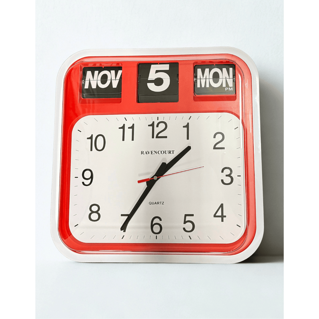 Ravencourt Ravencourt Large Calendar Wall Flip Clock