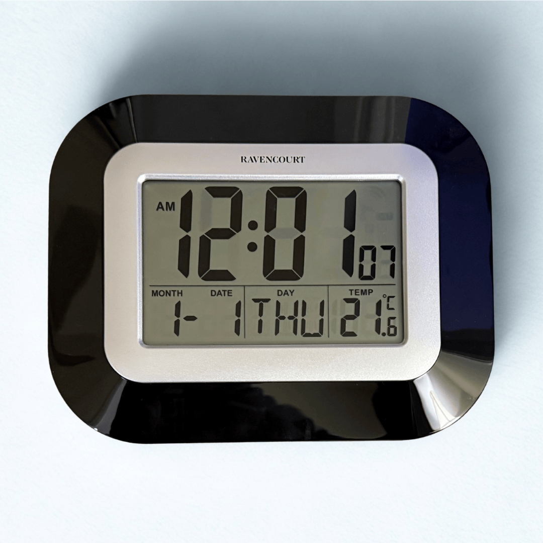 Radio Controlled Digital Clock - Ravencourt - Story & Sons