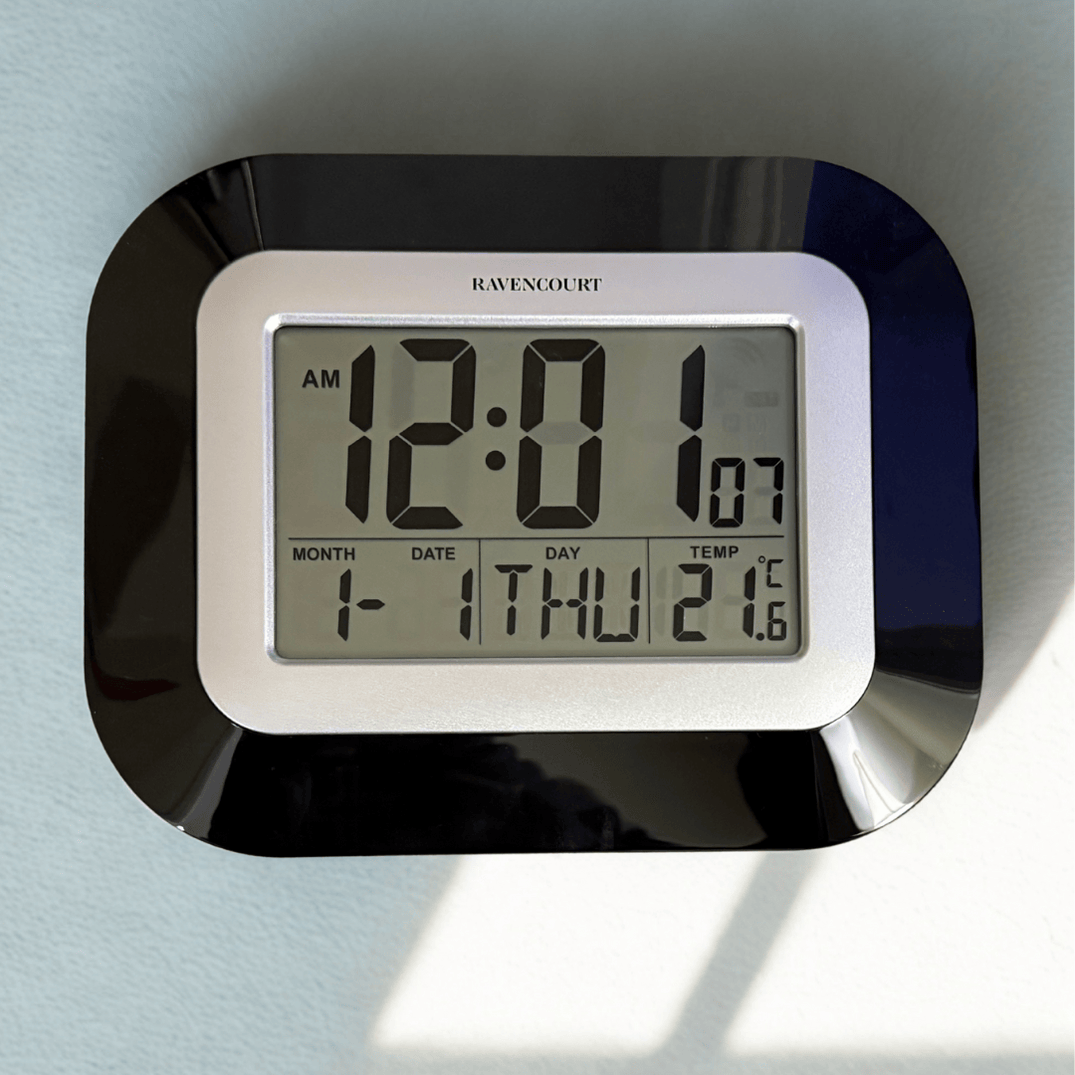 Radio Controlled Digital Clock - Ravencourt - Story & Sons