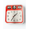 Ravencourt Red Ravencourt Large Calendar Wall Flip Clock