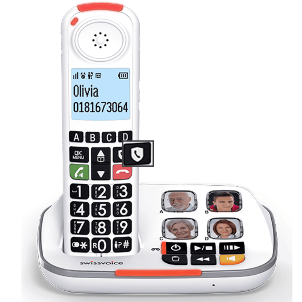 Story & Sons daily living aids Swissvoice Xtra 2355 A DECT combo with answering machine and enhanced comfort functions