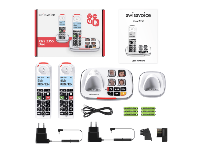 Story & Sons Swissvoice Xtra 2355 Duo Amplified Number Blocker Telephone and Additional Handset
