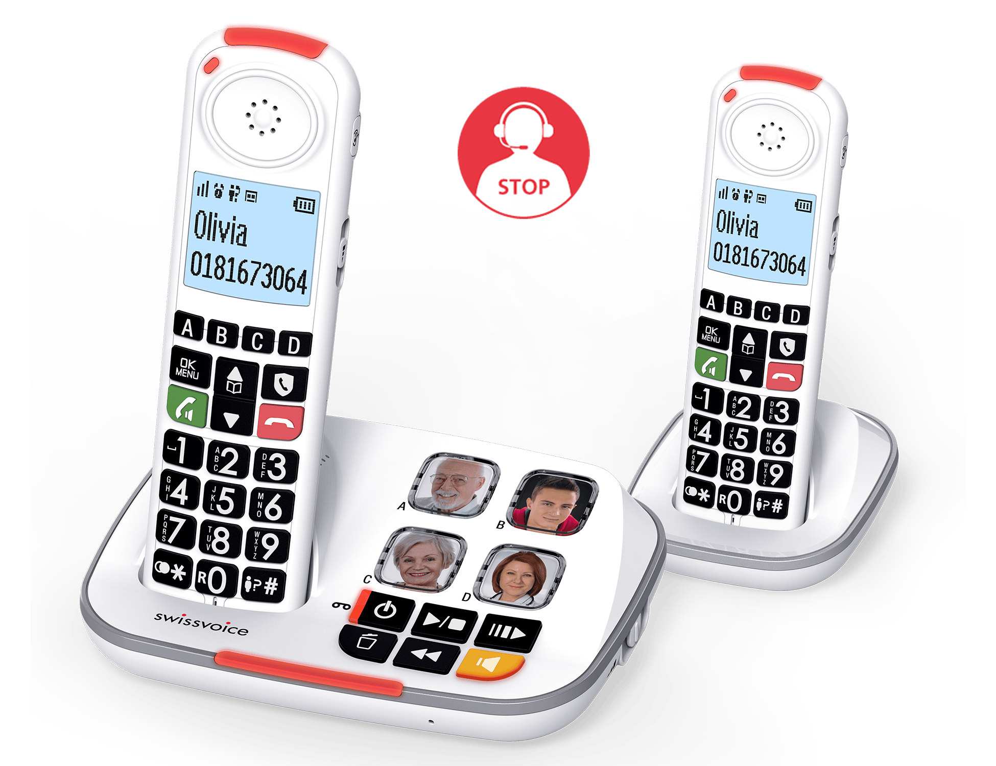 Swissvoice Xtra 2355 Duo Amplified Number Blocker Telephone and Additi ...