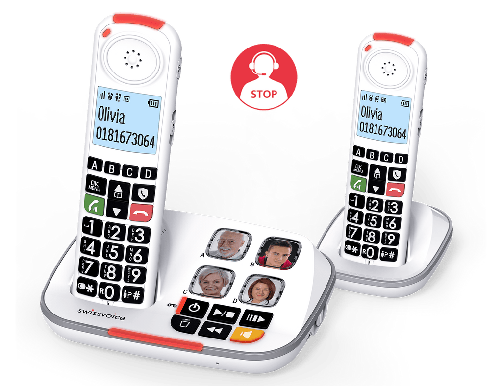 Story & Sons Swissvoice Xtra 2355 Duo Amplified Number Blocker Telephone and Additional Handset