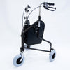 The Helping Hand Company daily living aids 3 Wheel Folding Rollator With Shopping Bag- Grey