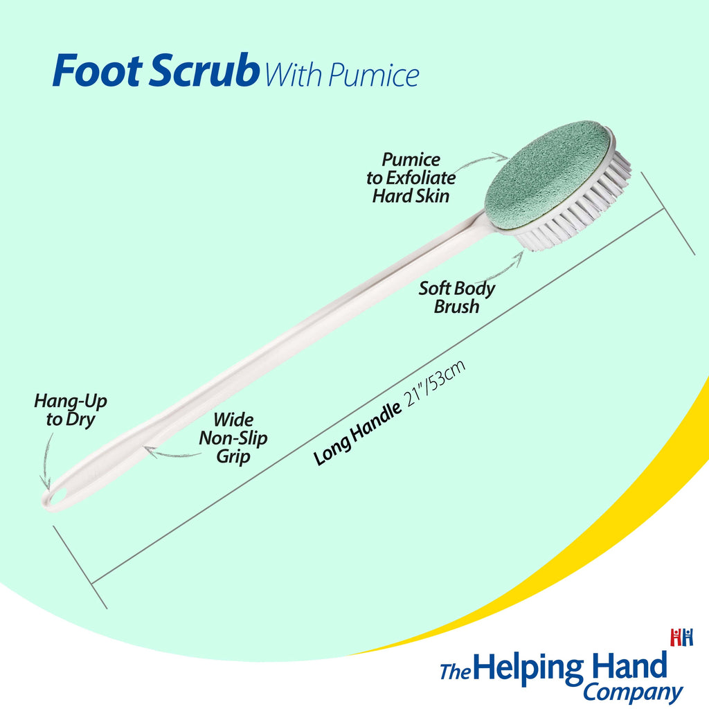 The Helping Hand Company daily living aids Foot Scrub Brush with Pumice Exfoliator