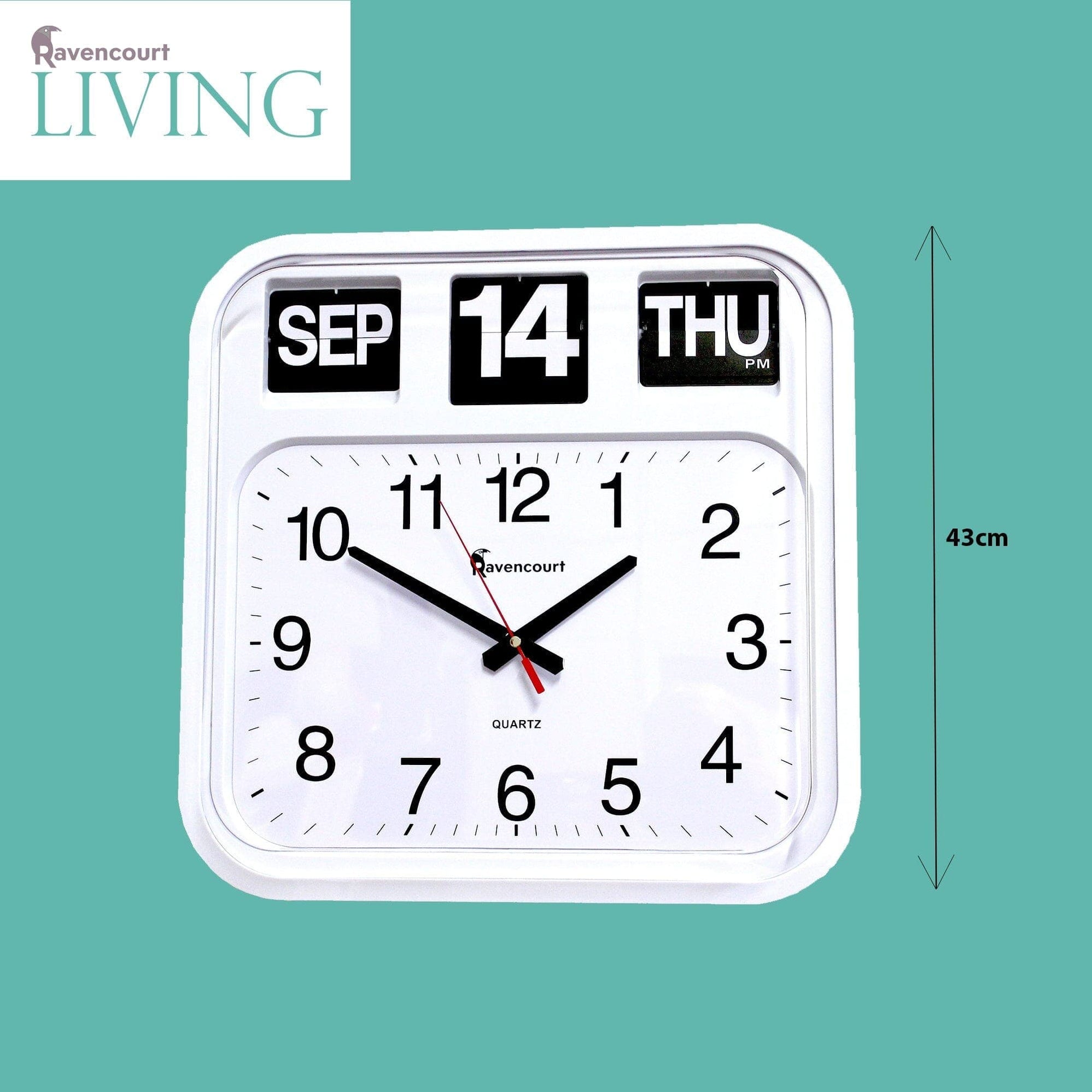 Large Calendar Wall Flip Clock - Refurbished - Story & Sons