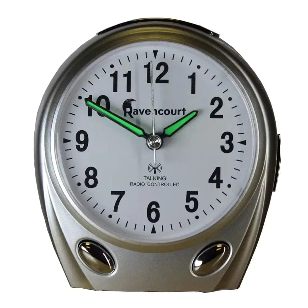 Used & Refurbished Refurbished- Talking Radio Controlled Alarm Clock Silver